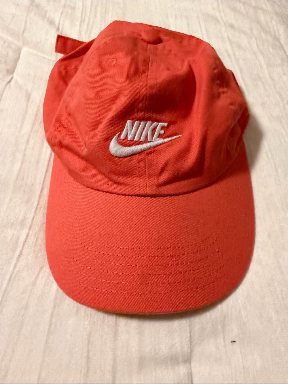 Nike Kids Coral Red Swoosh Baseball Cap